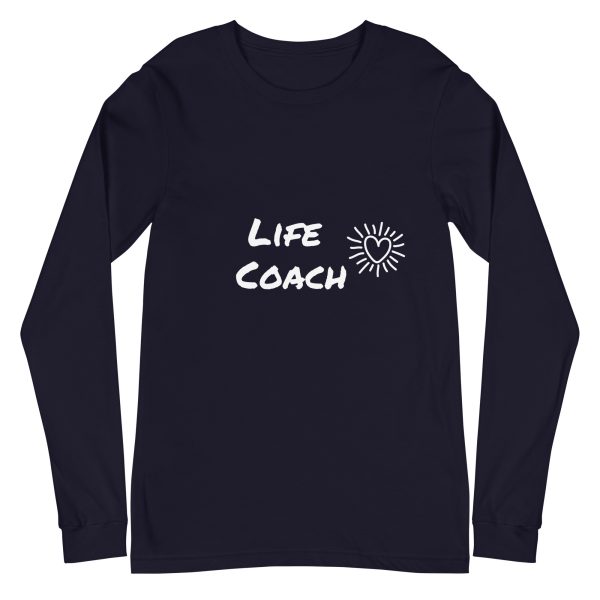 Life Coach with Heart Unisex Long Sleeve Tee - Image 3