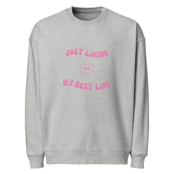 Just Living My Best Life Unisex organic oversized sweatshirt - Image 5