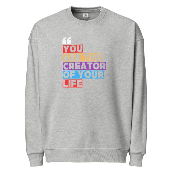 You Are the Creator of Your Life Unisex organic oversized sweatshirt - Image 5