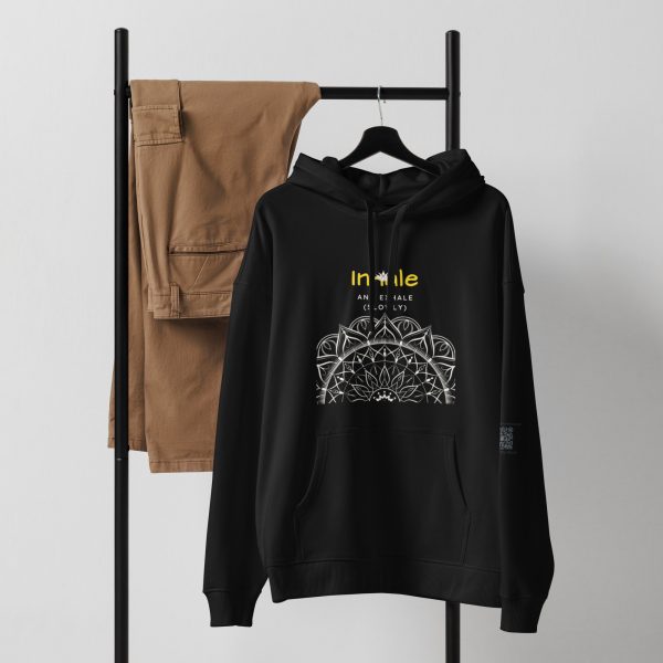 Inhale and Breathe Unisex organic relaxed hoodie