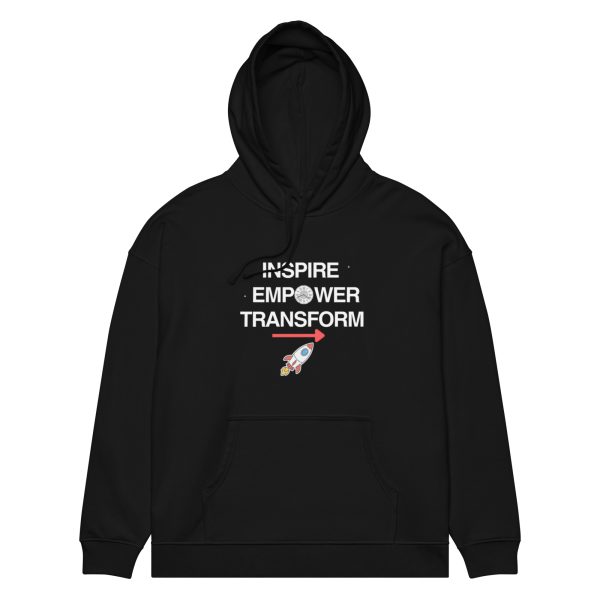 Inspire. Empower. Transform Unisex organic relaxed hoodie
