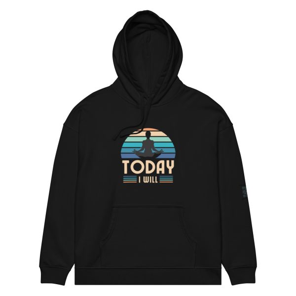 Today I Will Meditate Unisex organic relaxed hoodie - Image 2
