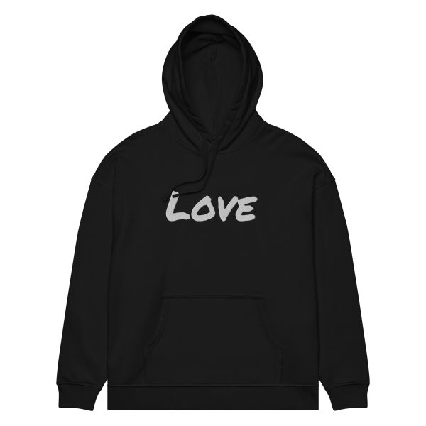 Love Embroidered Unisex organic relaxed hoodie