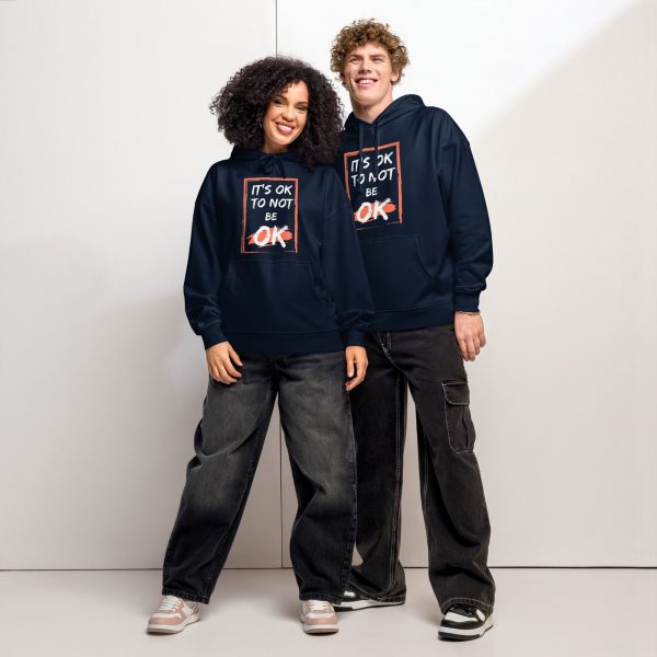 Its OK to Not Be OK Unisex organic relaxed hoodie - Image 2