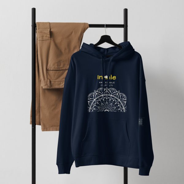 Inhale and Breathe Unisex organic relaxed hoodie - Image 2