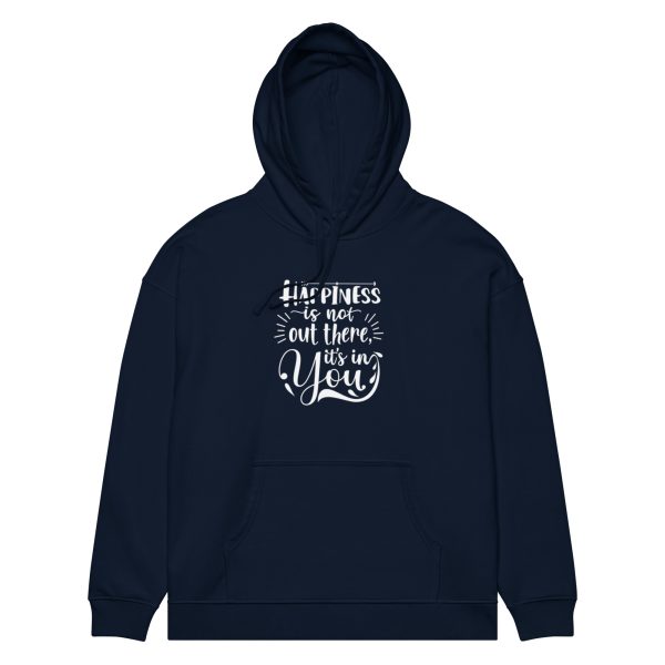 Happiness is Inside You Unisex organic relaxed hoodie - Image 3