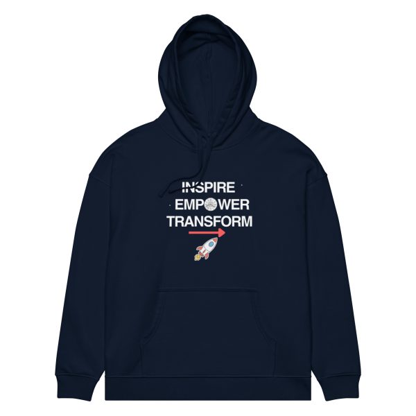 Inspire. Empower. Transform Unisex organic relaxed hoodie - Image 3