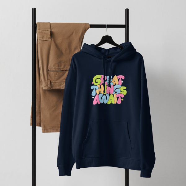 Great Things Await Unisex organic relaxed hoodie - Image 2