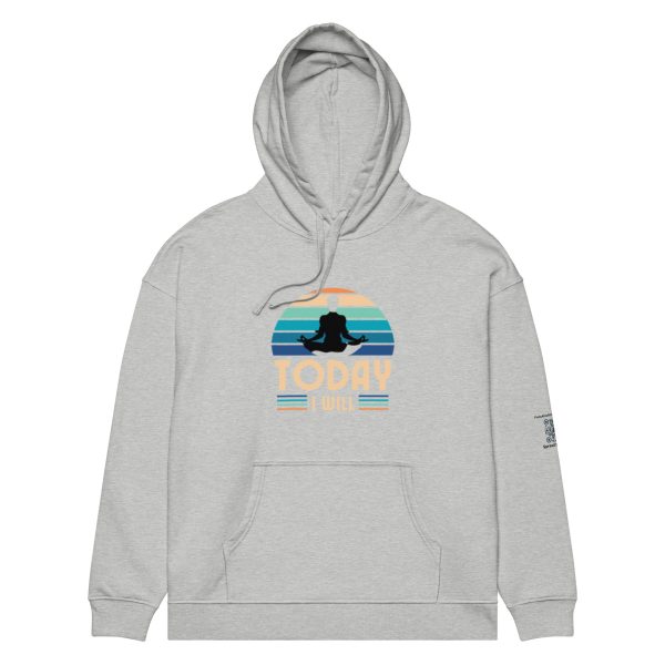 Today I Will Meditate Unisex organic relaxed hoodie - Image 5