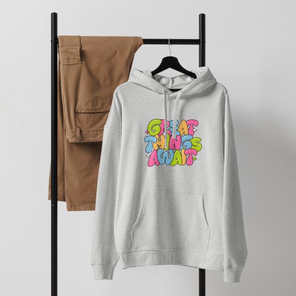 Great Things Await Unisex organic relaxed hoodie - Image 3