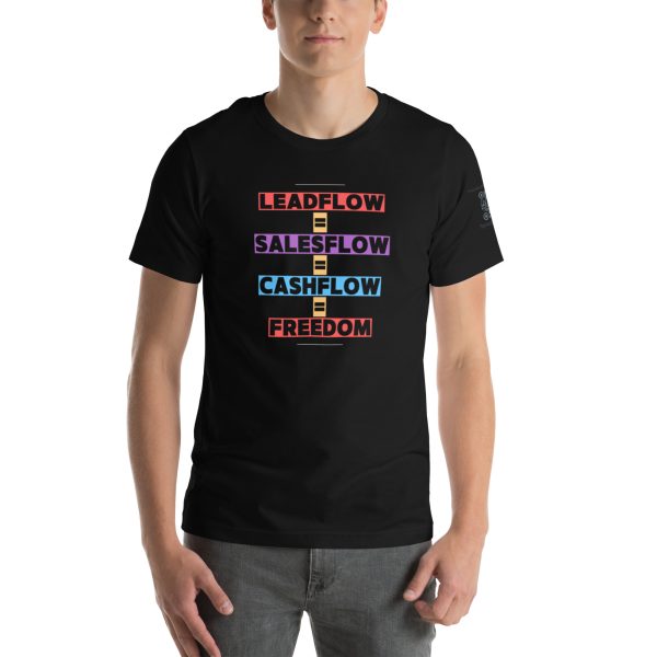 Lead Flow = Sales Flow = Cashflow = Freedom Entrepreneur Formula ReminderUnisex t-shirt