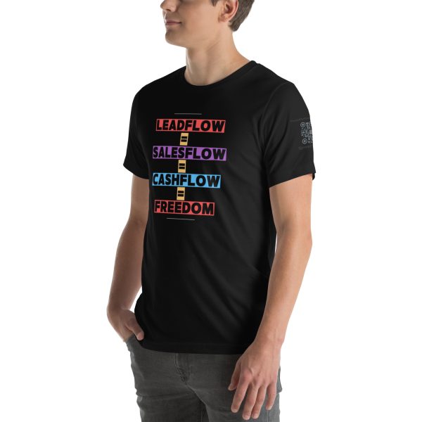 Lead Flow = Sales Flow = Cashflow = Freedom Entrepreneur Formula ReminderUnisex t-shirt - Image 4