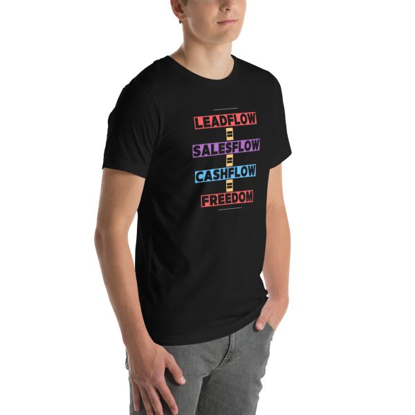 Lead Flow = Sales Flow = Cashflow = Freedom Entrepreneur Formula ReminderUnisex t-shirt - Image 6
