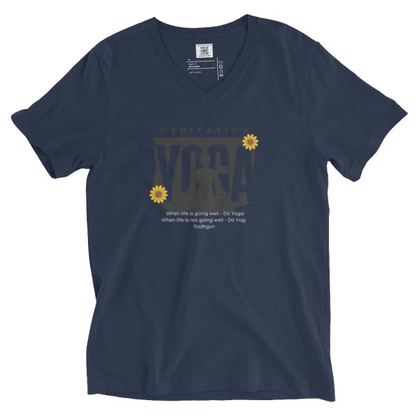 Yoga Promoter Unisex Short Sleeve V-Neck T-Shirt - Image 3