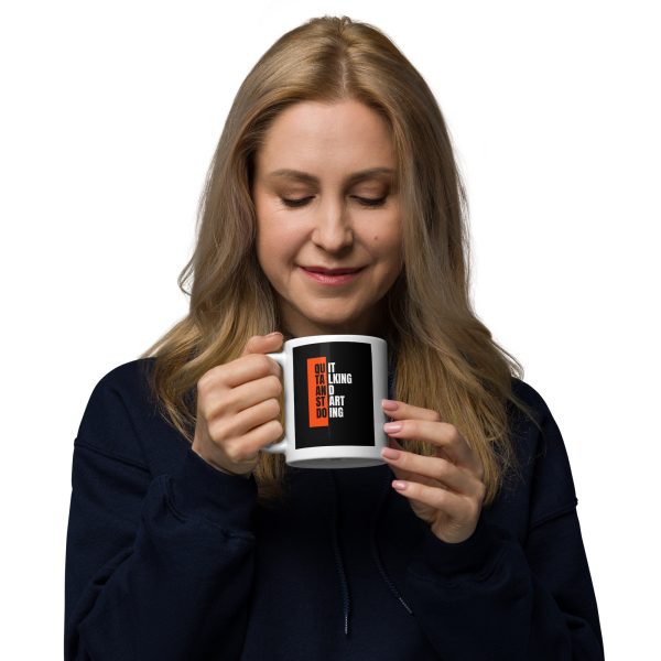 Quit Talking Start Doing Promoter White glossy mug - Image 2