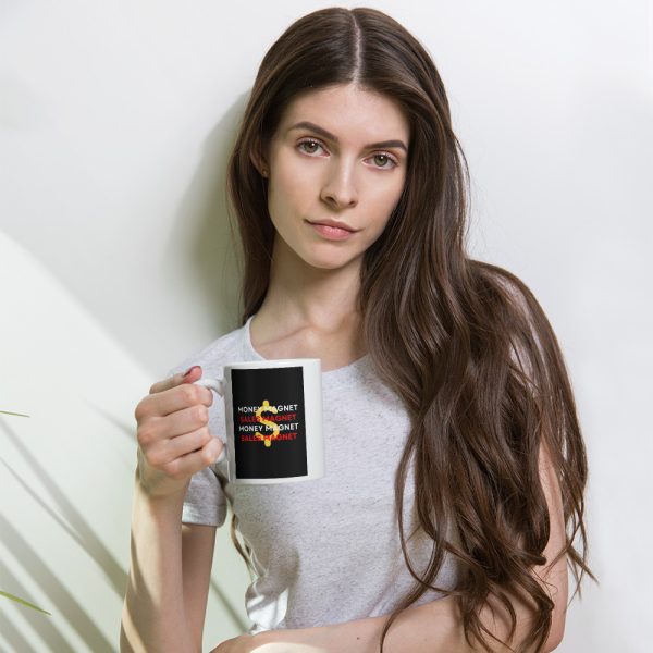 Money Magnet White glossy mug