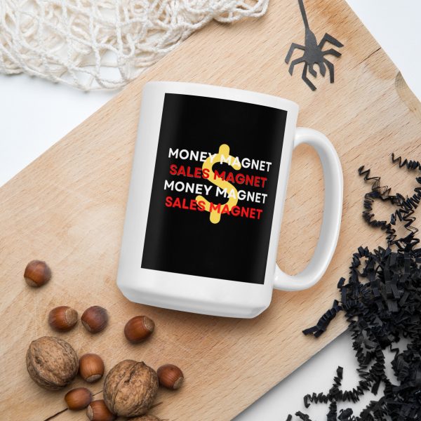 Money Magnet White glossy mug - Image 2